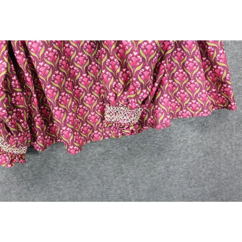 Entro Floral Yoked Long Sleeve Top Size Small - Picture 6 of 8